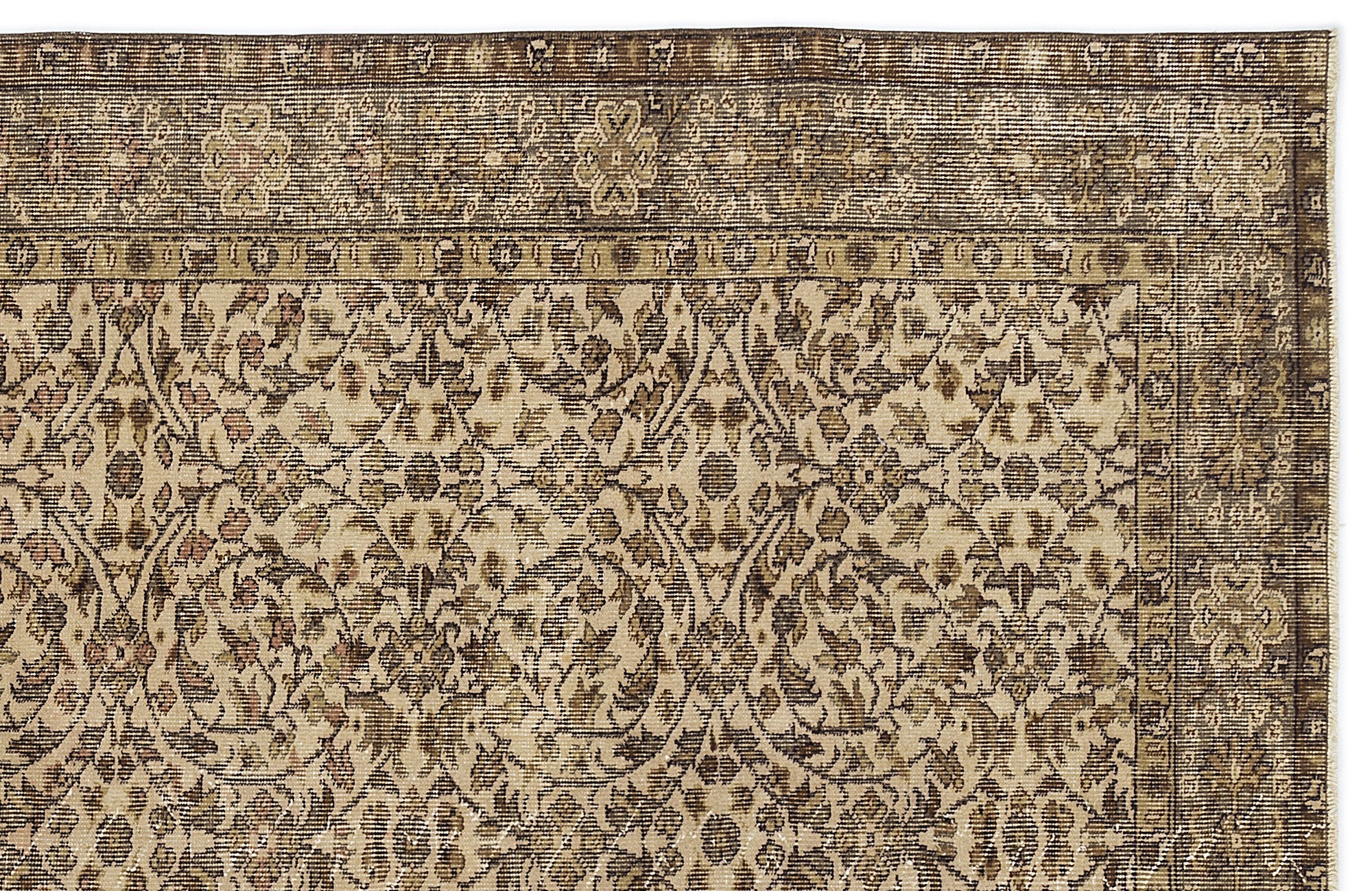 Naturel Over Dyed Vintage Rug 5'4'' x 8'4'' ft 163 x 254 cm