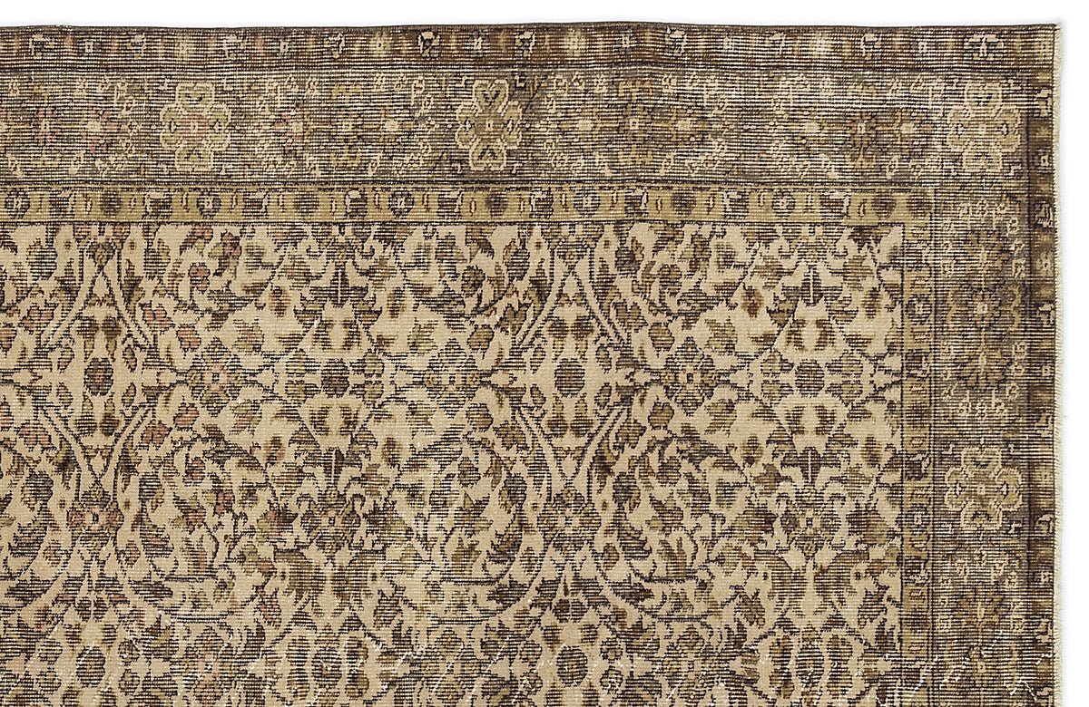 Naturel Over Dyed Vintage Rug 5&#39;4&#39;&#39; x 8&#39;4&#39;&#39; ft 163 x 254 cm