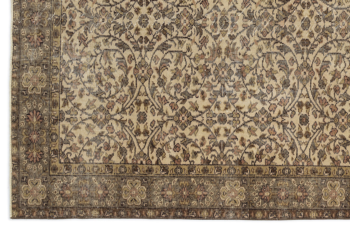 Naturel Over Dyed Vintage Rug 5&#39;4&#39;&#39; x 8&#39;4&#39;&#39; ft 163 x 254 cm