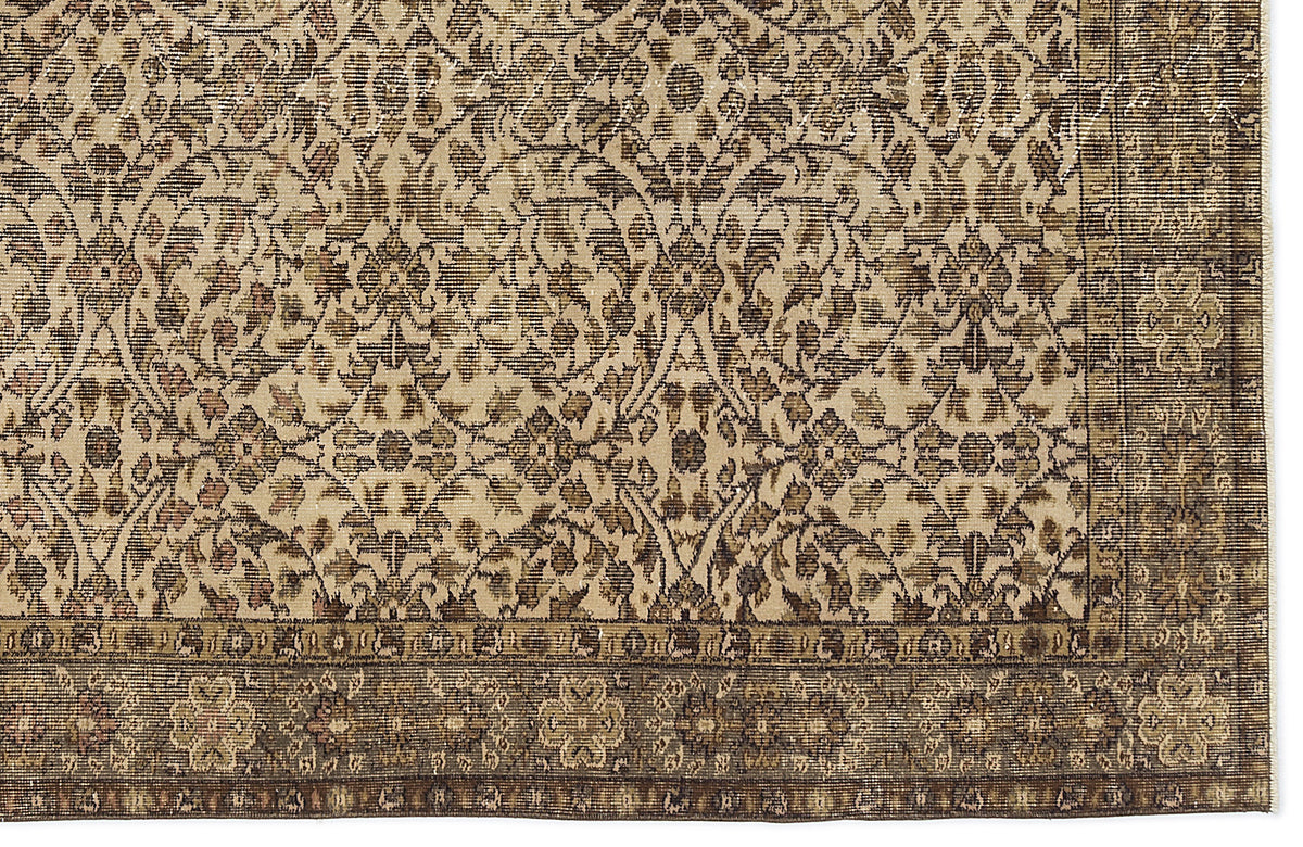 Naturel Over Dyed Vintage Rug 5&#39;4&#39;&#39; x 8&#39;4&#39;&#39; ft 163 x 254 cm