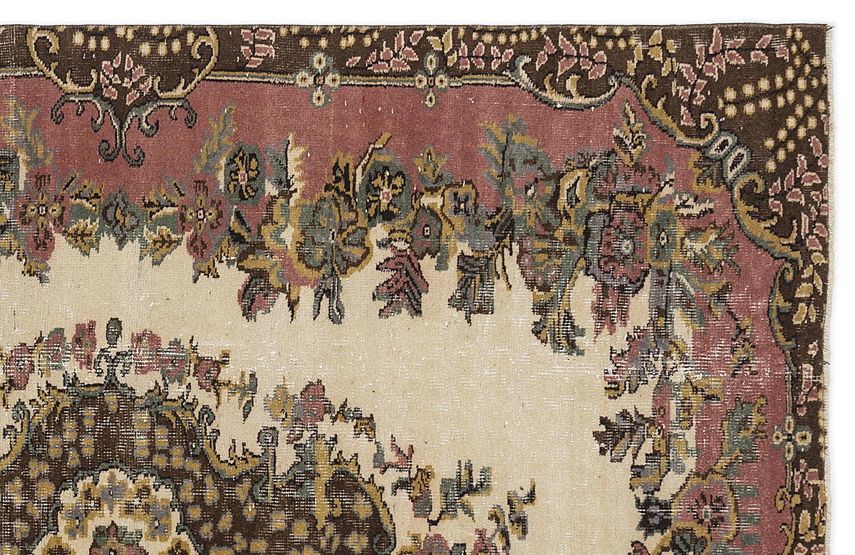 Naturel Over Dyed Vintage Rug 5&#39;9&#39;&#39; x 8&#39;8&#39;&#39; ft 174 x 265 cm