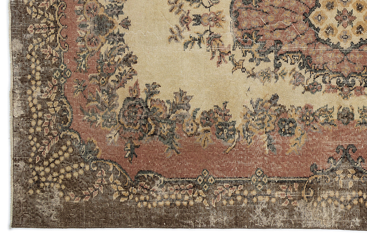 Naturel Over Dyed Vintage Rug 5&#39;4&#39;&#39; x 8&#39;4&#39;&#39; ft 163 x 253 cm