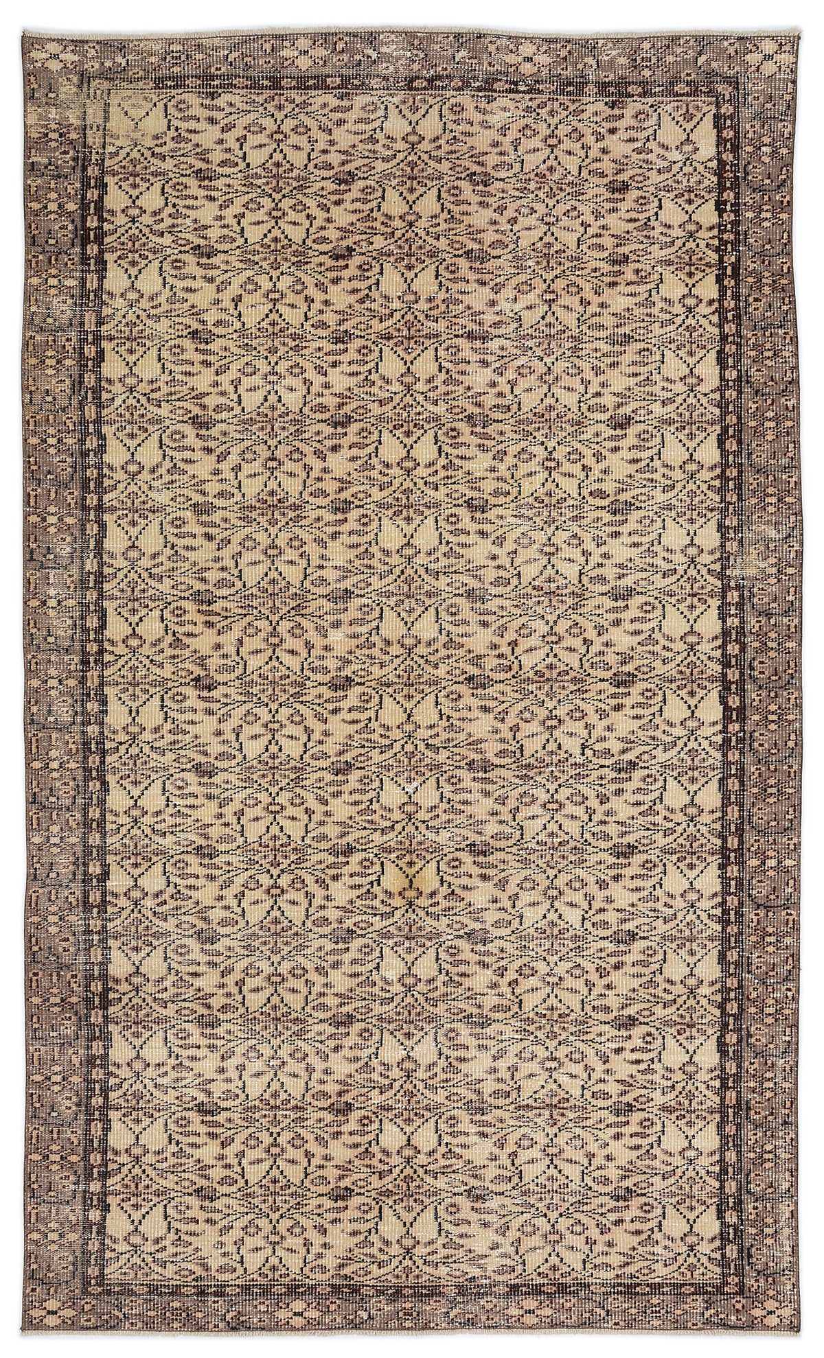 Naturel Over Dyed Vintage Rug 5&#39;2&#39;&#39; x 8&#39;9&#39;&#39; ft 157 x 267 cm