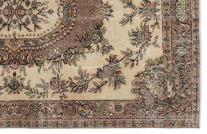 Naturel Over Dyed Vintage Rug 5'4'' x 8'4'' ft 163 x 253 cm