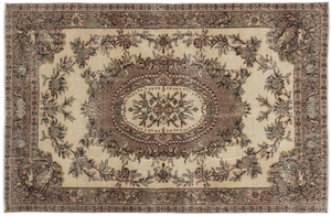 Traditional Design Natural Aged Vintage Rug 5'4'' x 8'4'' ft 163 x 253 cm