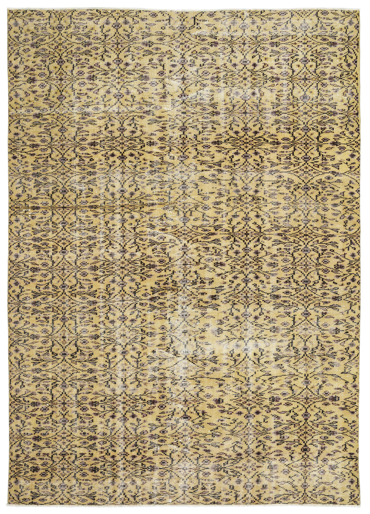 Naturel Over Dyed Vintage Rug 6&#39;1&#39;&#39; x 8&#39;9&#39;&#39; ft 186 x 267 cm