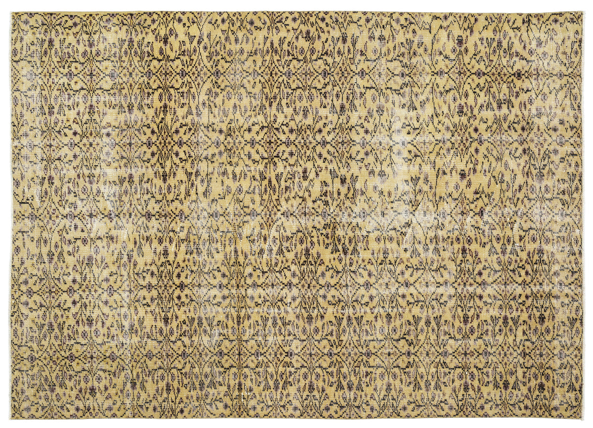 Naturel Over Dyed Vintage Rug 6&#39;1&#39;&#39; x 8&#39;9&#39;&#39; ft 186 x 267 cm