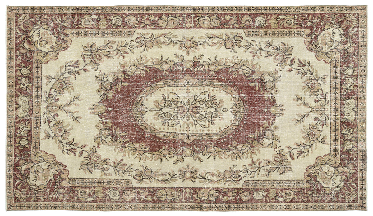 Naturel Over Dyed Vintage Rug 5&#39;9&#39;&#39; x 9&#39;11&#39;&#39; ft 174 x 301 cm