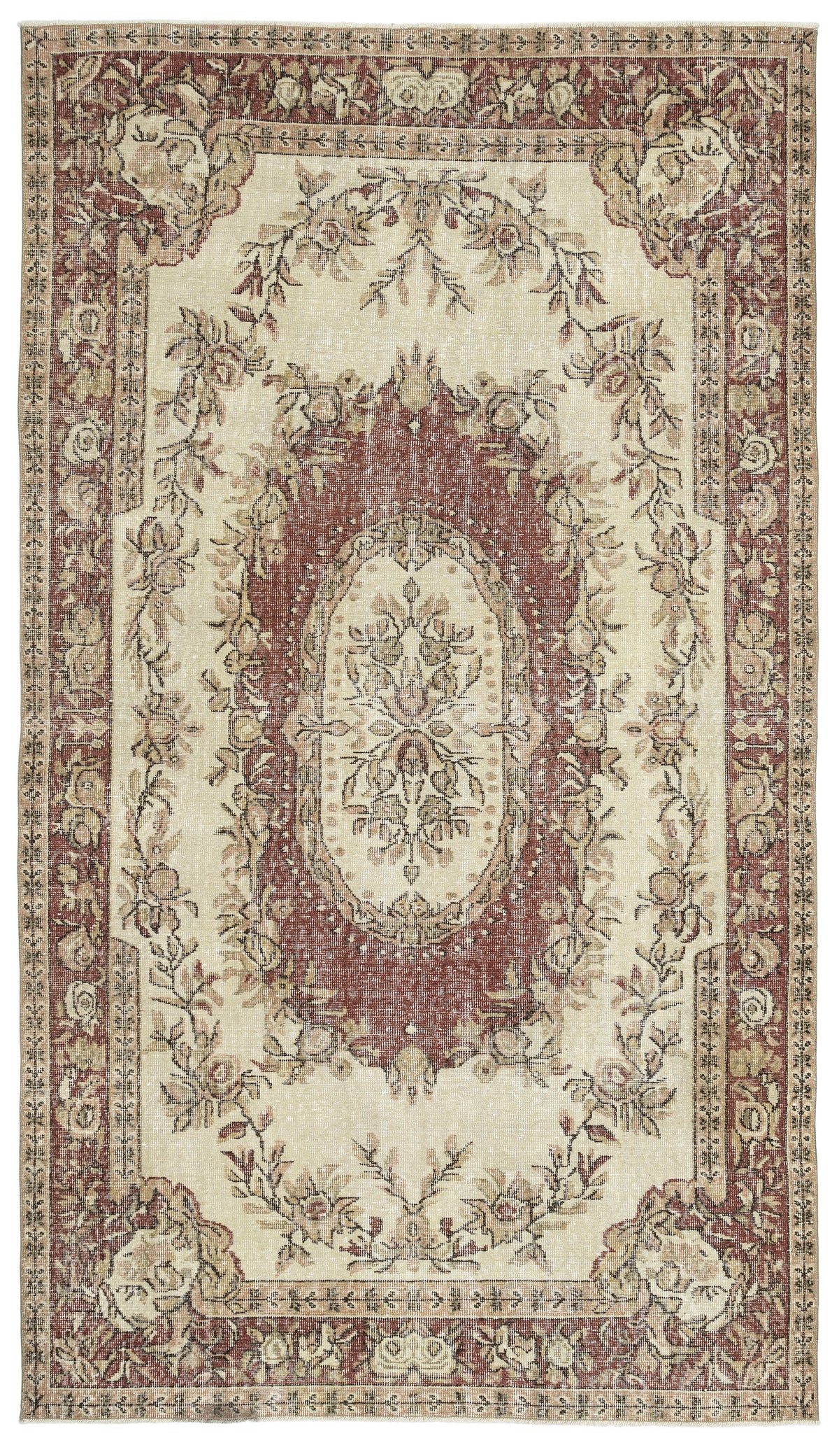 Naturel Over Dyed Vintage Rug 5&#39;9&#39;&#39; x 9&#39;11&#39;&#39; ft 174 x 301 cm