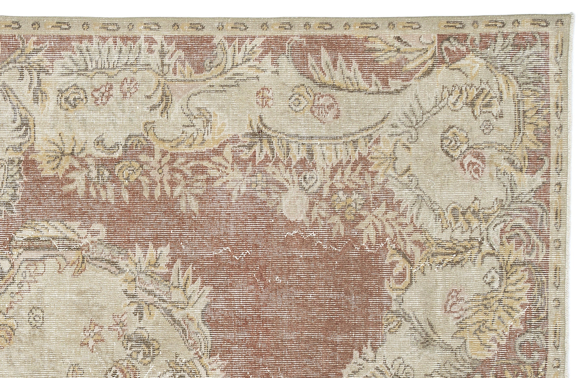 Naturel Over Dyed Vintage Rug 5&#39;10&#39;&#39; x 9&#39;5&#39;&#39; ft 177 x 288 cm