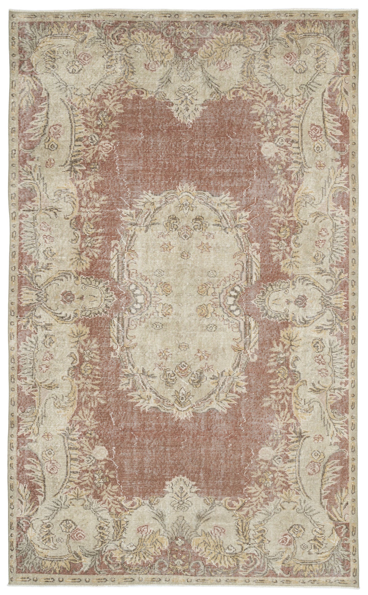 Naturel Over Dyed Vintage Rug 5&#39;10&#39;&#39; x 9&#39;5&#39;&#39; ft 177 x 288 cm