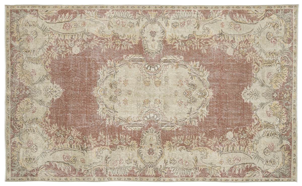Naturel Over Dyed Vintage Rug 5&#39;10&#39;&#39; x 9&#39;5&#39;&#39; ft 177 x 288 cm