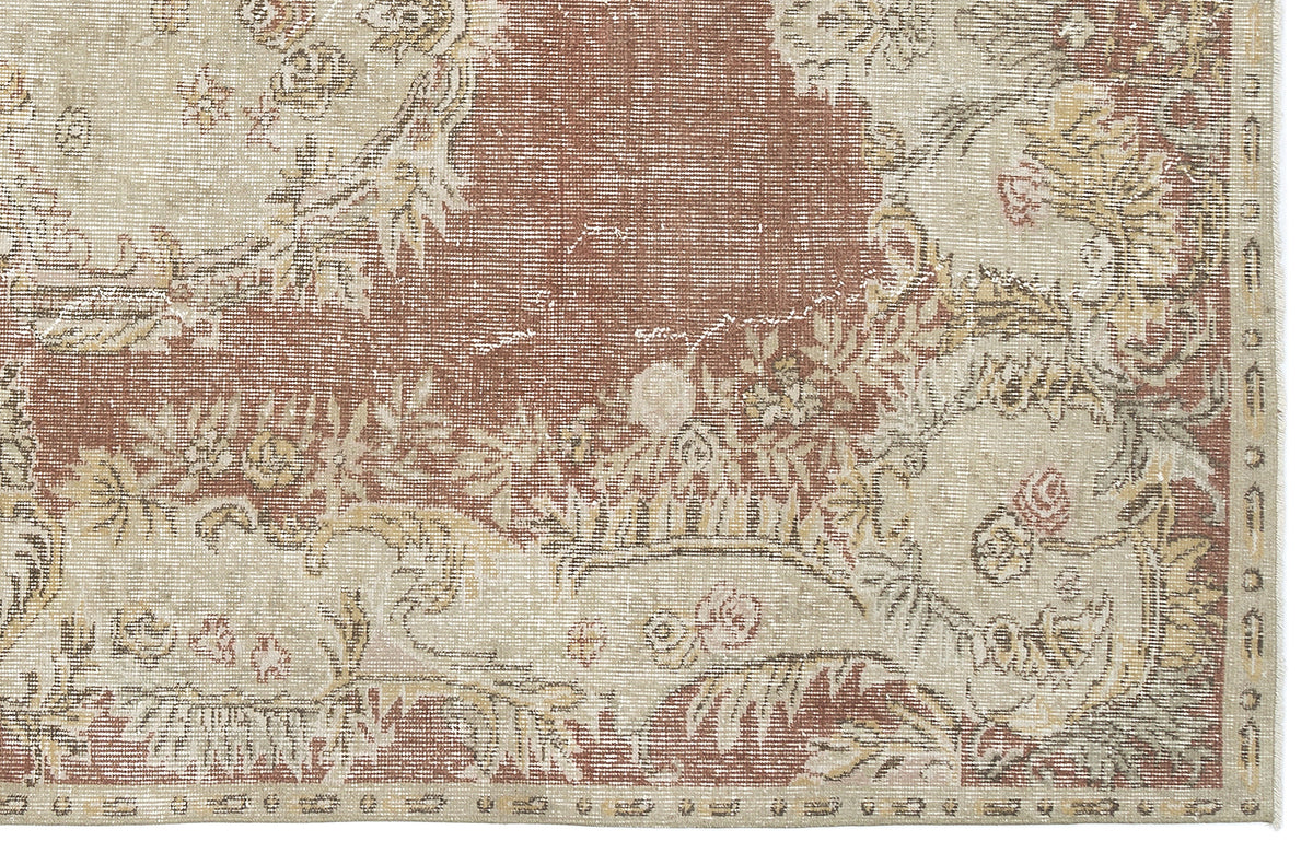 Naturel Over Dyed Vintage Rug 5&#39;10&#39;&#39; x 9&#39;5&#39;&#39; ft 177 x 288 cm