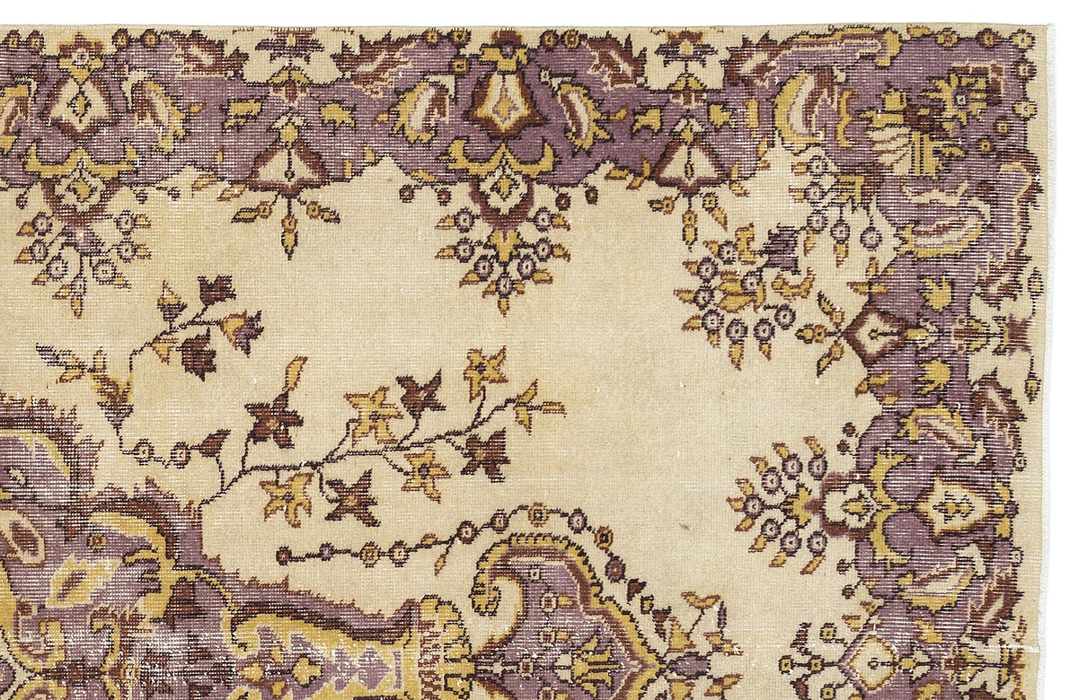 Naturel Over Dyed Vintage Rug 5&#39;5&#39;&#39; x 9&#39;12&#39;&#39; ft 165 x 304 cm