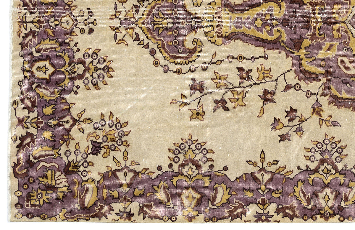 Naturel Over Dyed Vintage Rug 5&#39;5&#39;&#39; x 9&#39;12&#39;&#39; ft 165 x 304 cm