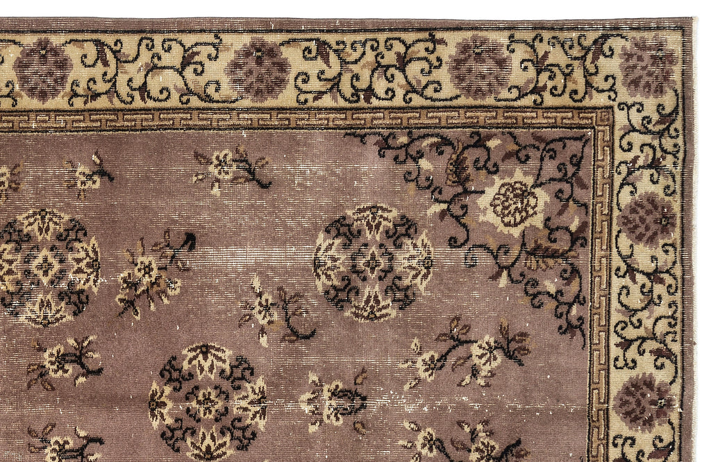 Naturel Over Dyed Vintage Rug 5'2'' x 8'8'' ft 157 x 264 cm