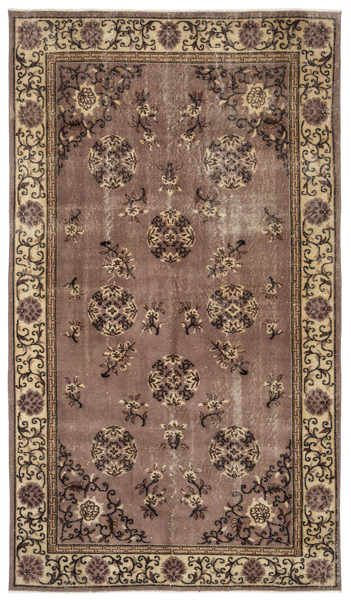 Naturel Over Dyed Vintage Rug 5&#39;2&#39;&#39; x 8&#39;8&#39;&#39; ft 157 x 264 cm