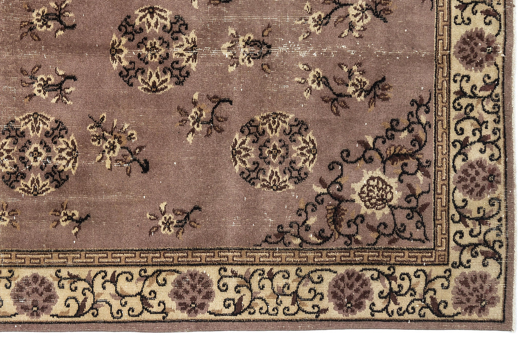 Naturel Over Dyed Vintage Rug 5'2'' x 8'8'' ft 157 x 264 cm