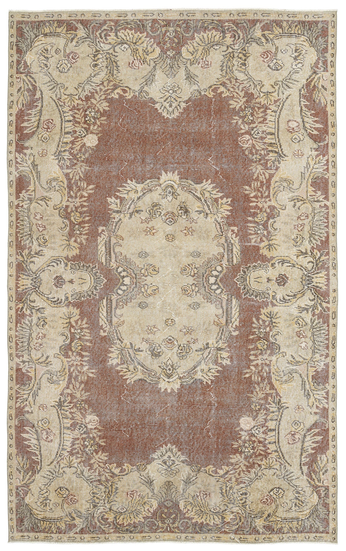 Naturel Over Dyed Vintage Rug 5&#39;9&#39;&#39; x 9&#39;2&#39;&#39; ft 174 x 280 cm