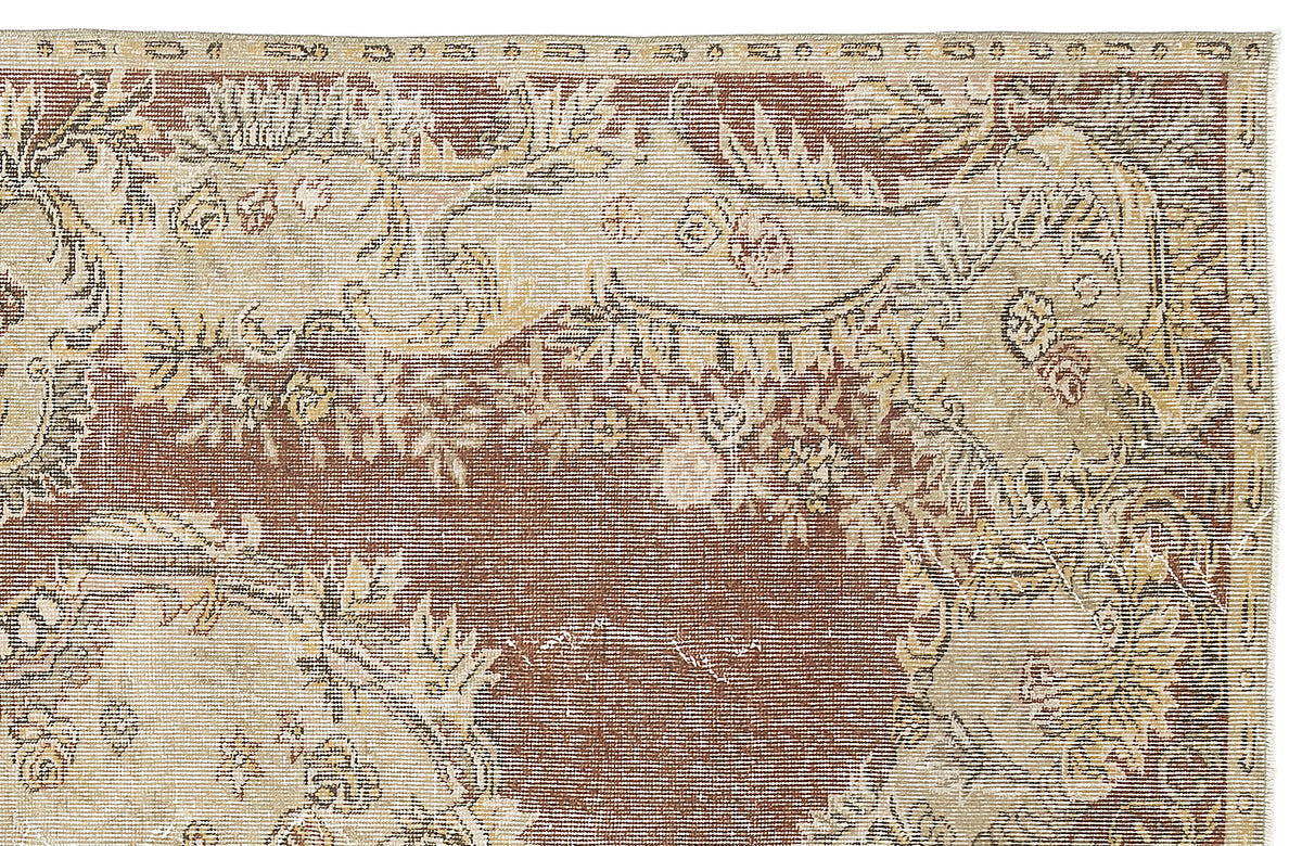 Naturel Over Dyed Vintage Rug 5&#39;9&#39;&#39; x 9&#39;2&#39;&#39; ft 174 x 280 cm