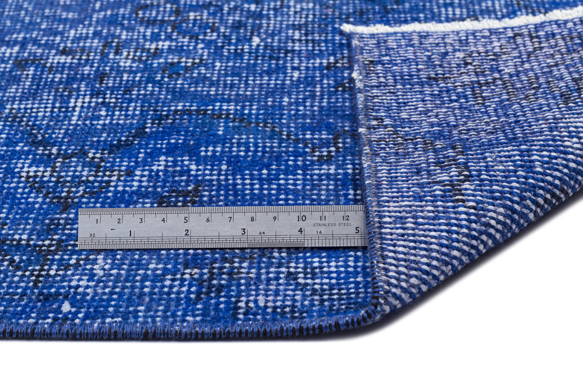 Blue Over Dyed Vintage Rug 5&#39;9&#39;&#39; x 10&#39;0&#39;&#39; ft 175 x 305 cm