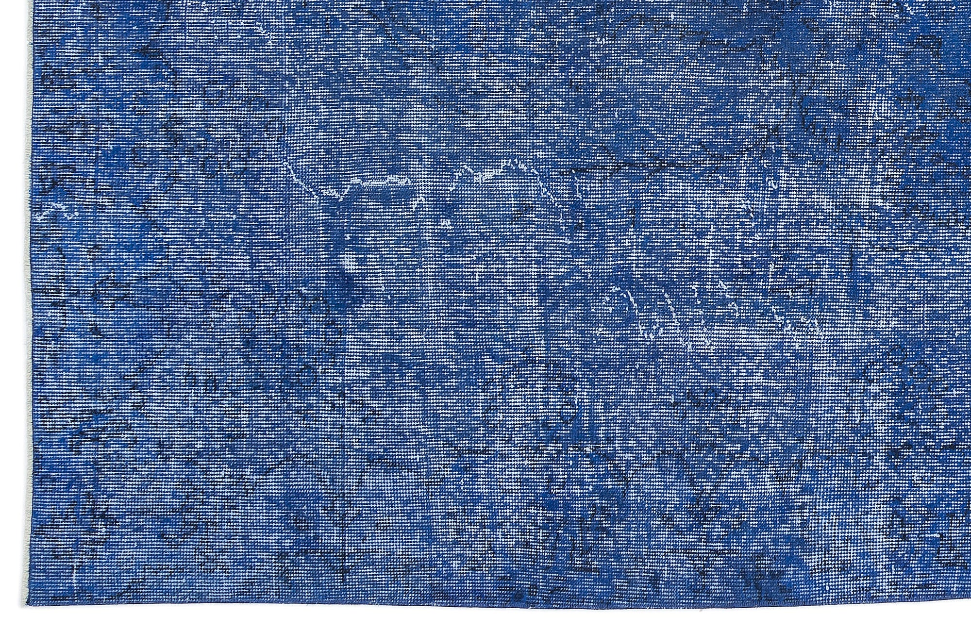 Blue Over Dyed Vintage Rug 5'9'' x 10'0'' ft 175 x 305 cm