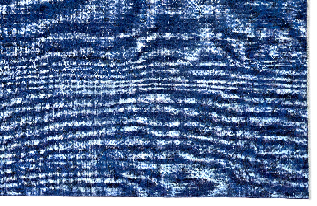 Blue Over Dyed Vintage Rug 5&#39;9&#39;&#39; x 10&#39;0&#39;&#39; ft 175 x 305 cm