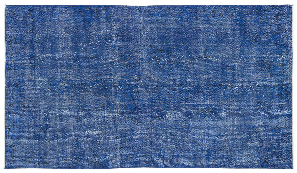 Blue Over Dyed Vintage Rug 5&#39;9&#39;&#39; x 10&#39;0&#39;&#39; ft 175 x 305 cm