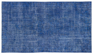 Blue Over Dyed Vintage Rug 5'9'' x 10'0'' ft 175 x 305 cm