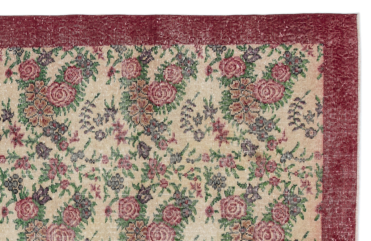 Retro Over Dyed Vintage Rug 7&#39;6&#39;&#39; x 10&#39;10&#39;&#39; ft 229 x 330 cm