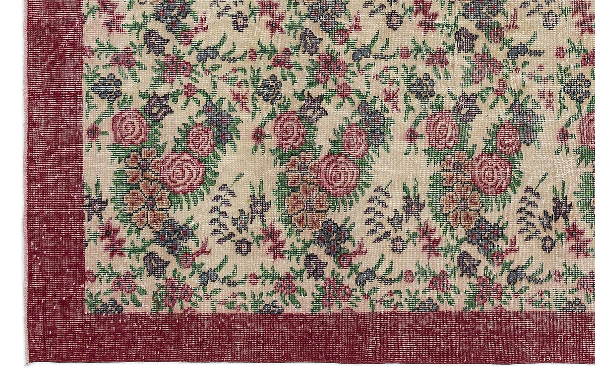 Retro Over Dyed Vintage Rug 7&#39;6&#39;&#39; x 10&#39;10&#39;&#39; ft 229 x 330 cm