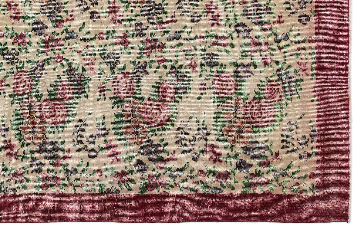 Retro Over Dyed Vintage Rug 7&#39;6&#39;&#39; x 10&#39;10&#39;&#39; ft 229 x 330 cm