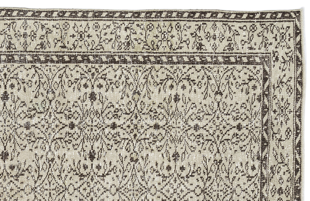 Naturel Over Dyed Vintage Rug 5'4'' x 9'1'' ft 162 x 278 cm