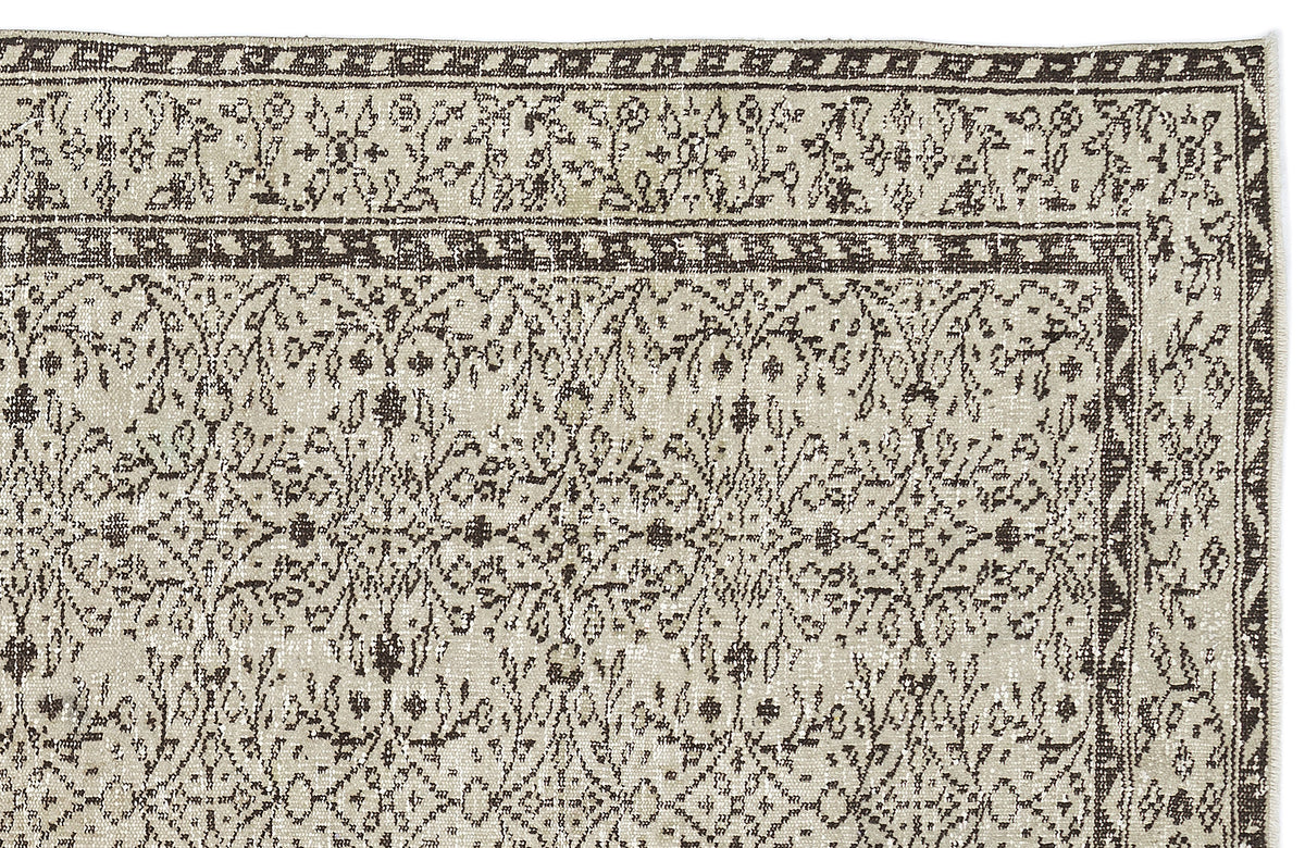 Naturel Over Dyed Vintage Rug 5&#39;4&#39;&#39; x 9&#39;1&#39;&#39; ft 162 x 278 cm