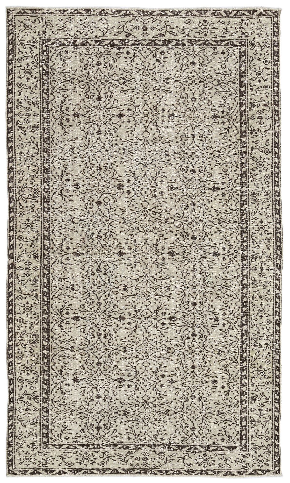 Naturel Over Dyed Vintage Rug 5&#39;4&#39;&#39; x 9&#39;1&#39;&#39; ft 162 x 278 cm