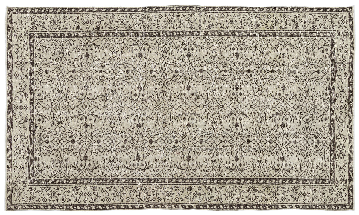Naturel Over Dyed Vintage Rug 5&#39;4&#39;&#39; x 9&#39;1&#39;&#39; ft 162 x 278 cm