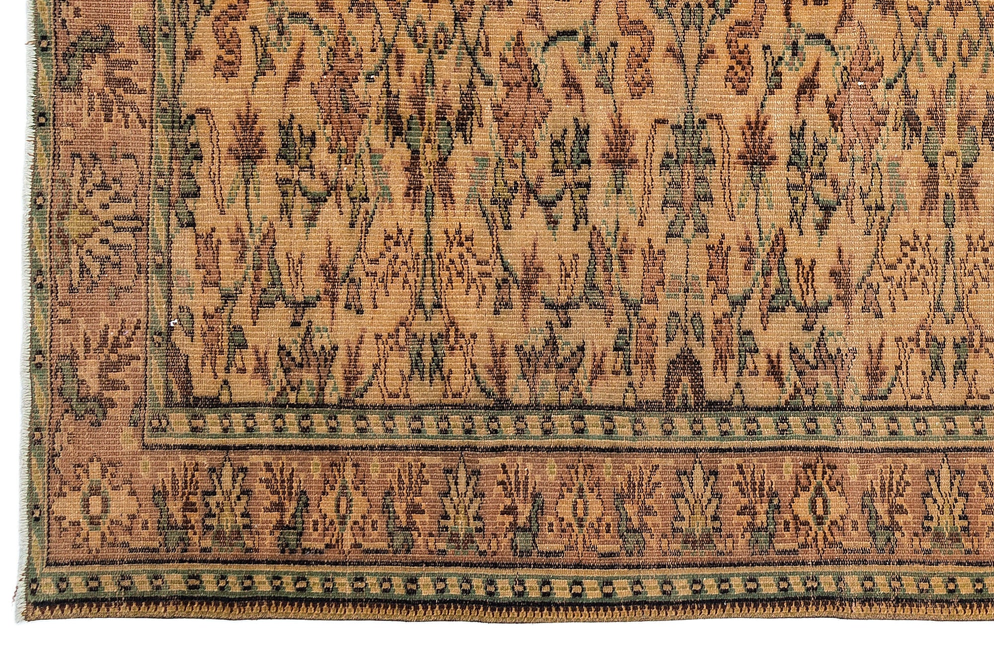 Naturel Over Dyed Vintage Rug 6'2'' x 8'8'' ft 188 x 263 cm