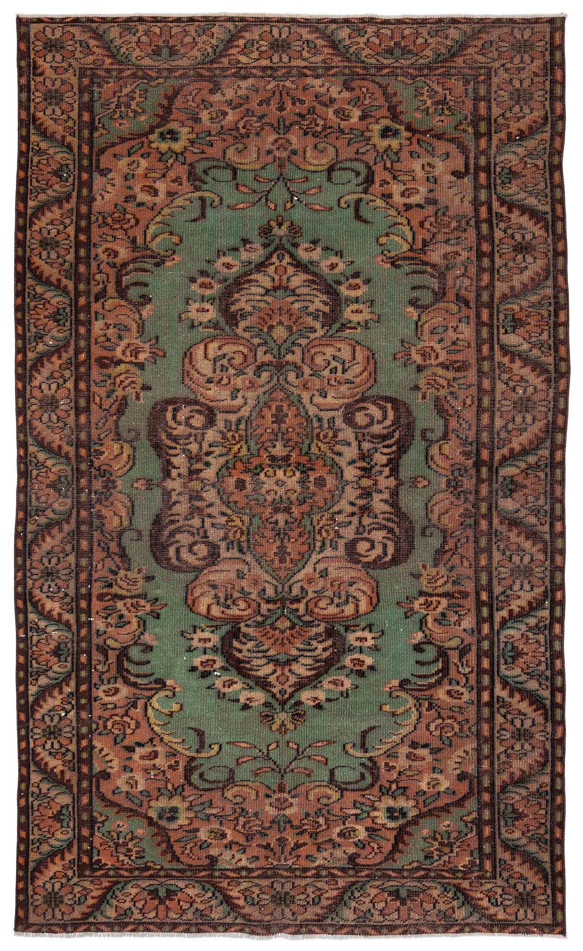 Naturel Over Dyed Vintage Rug 5&#39;9&#39;&#39; x 9&#39;11&#39;&#39; ft 175 x 302 cm