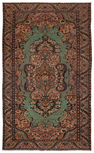 Naturel Over Dyed Vintage Rug 5'9'' x 9'11'' ft 175 x 302 cm