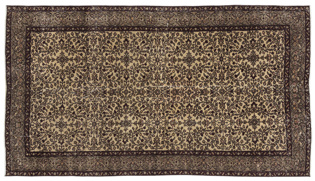 Naturel Over Dyed Vintage Rug 4'9'' x 8'4'' ft 146 x 253 cm