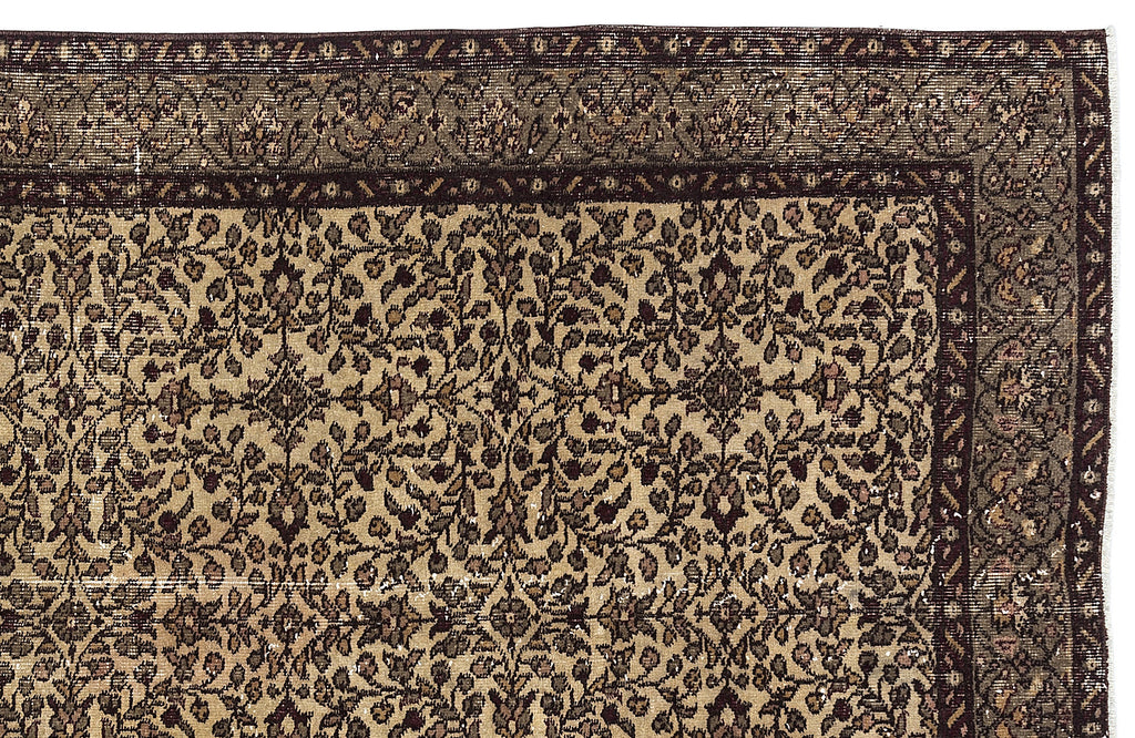 Naturel Over Dyed Vintage Rug 4'9'' x 8'4'' ft 146 x 253 cm