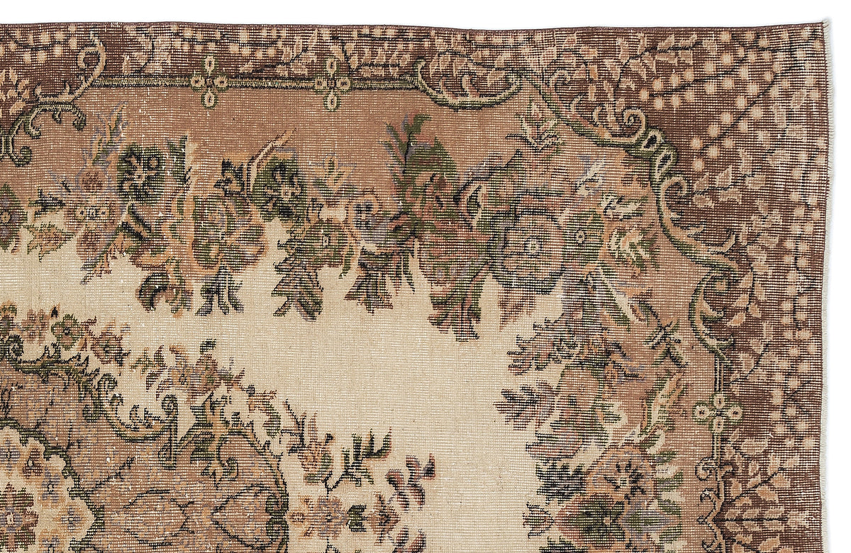 Naturel Over Dyed Vintage Rug 5&#39;4&#39;&#39; x 8&#39;8&#39;&#39; ft 163 x 264 cm