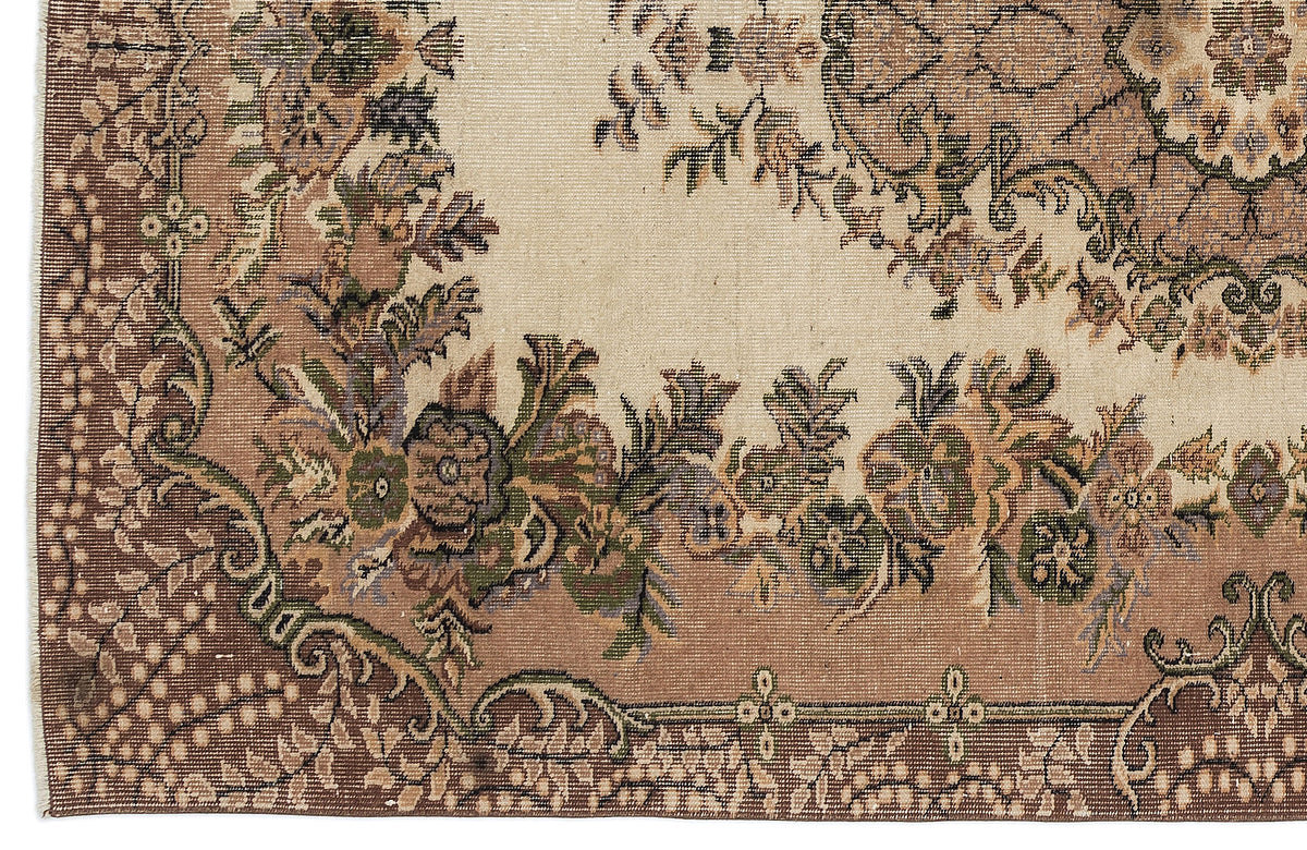 Naturel Over Dyed Vintage Rug 5&#39;4&#39;&#39; x 8&#39;8&#39;&#39; ft 163 x 264 cm
