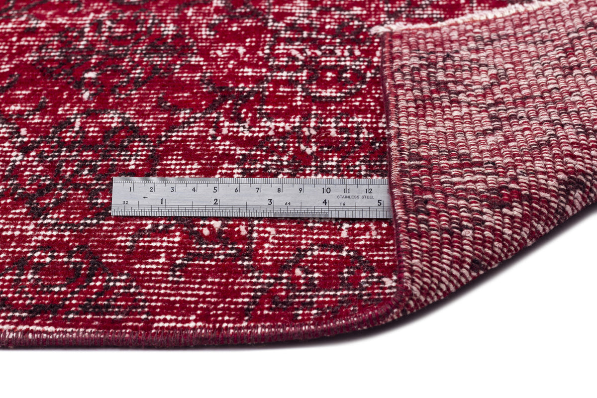 Red Over Dyed Vintage Rug 6&#39;1&#39;&#39; x 10&#39;0&#39;&#39; ft 186 x 305 cm