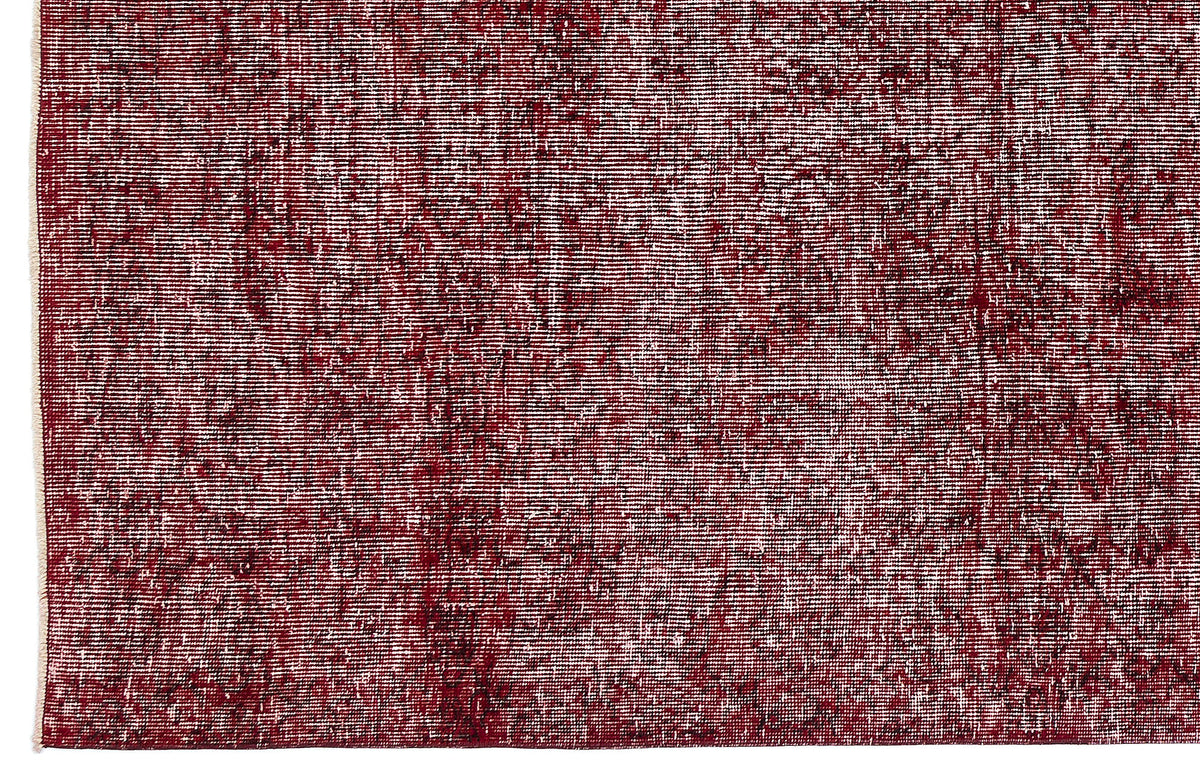 Red Over Dyed Vintage Rug 6&#39;1&#39;&#39; x 10&#39;0&#39;&#39; ft 186 x 305 cm