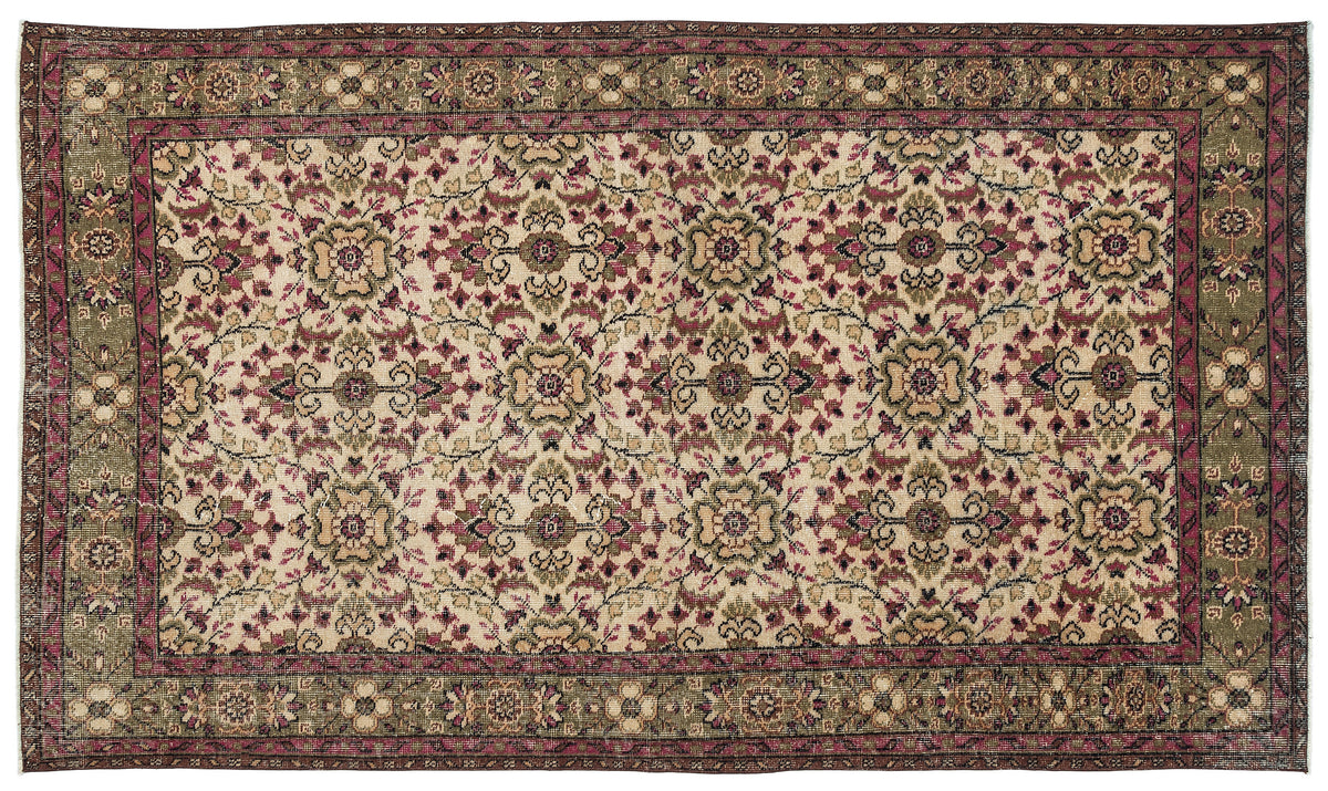 Naturel Over Dyed Vintage Rug 5&#39;2&#39;&#39; x 8&#39;11&#39;&#39; ft 157 x 273 cm