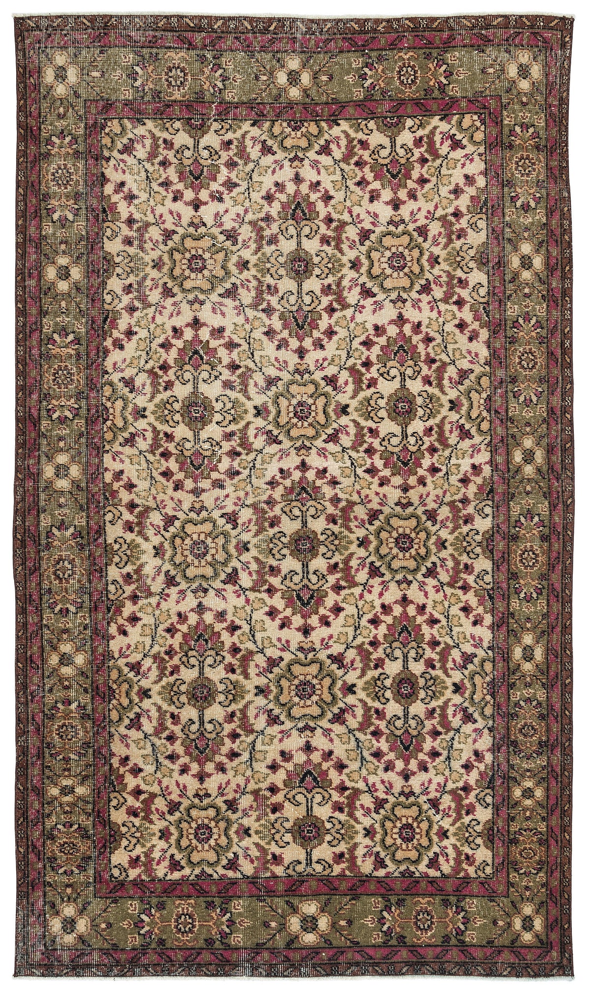 Naturel Over Dyed Vintage Rug 5&#39;2&#39;&#39; x 8&#39;11&#39;&#39; ft 157 x 273 cm