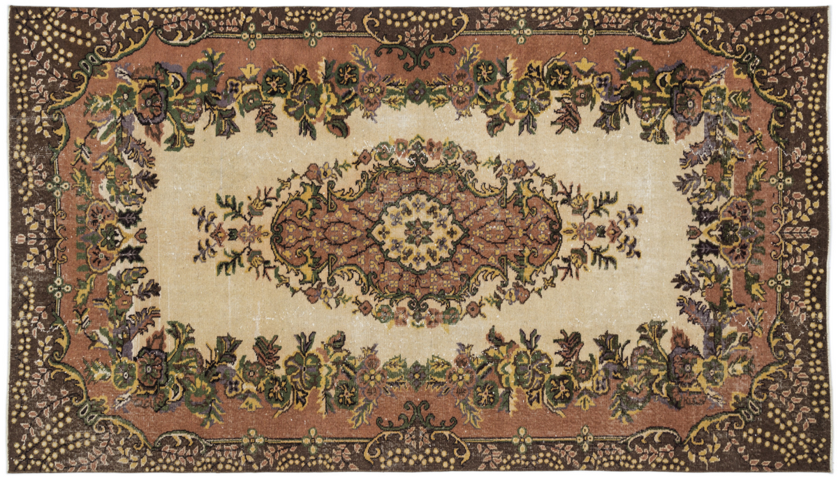 Traditional Design Natural Aged Vintage Rug 5&#39;9&#39;&#39; x 10&#39;1&#39;&#39; ft 174 x 308 cm