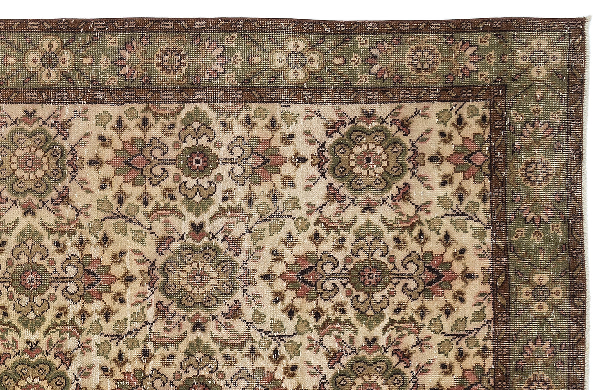 Naturel Over Dyed Vintage Rug 5'9'' x 9'9'' ft 174 x 296 cm