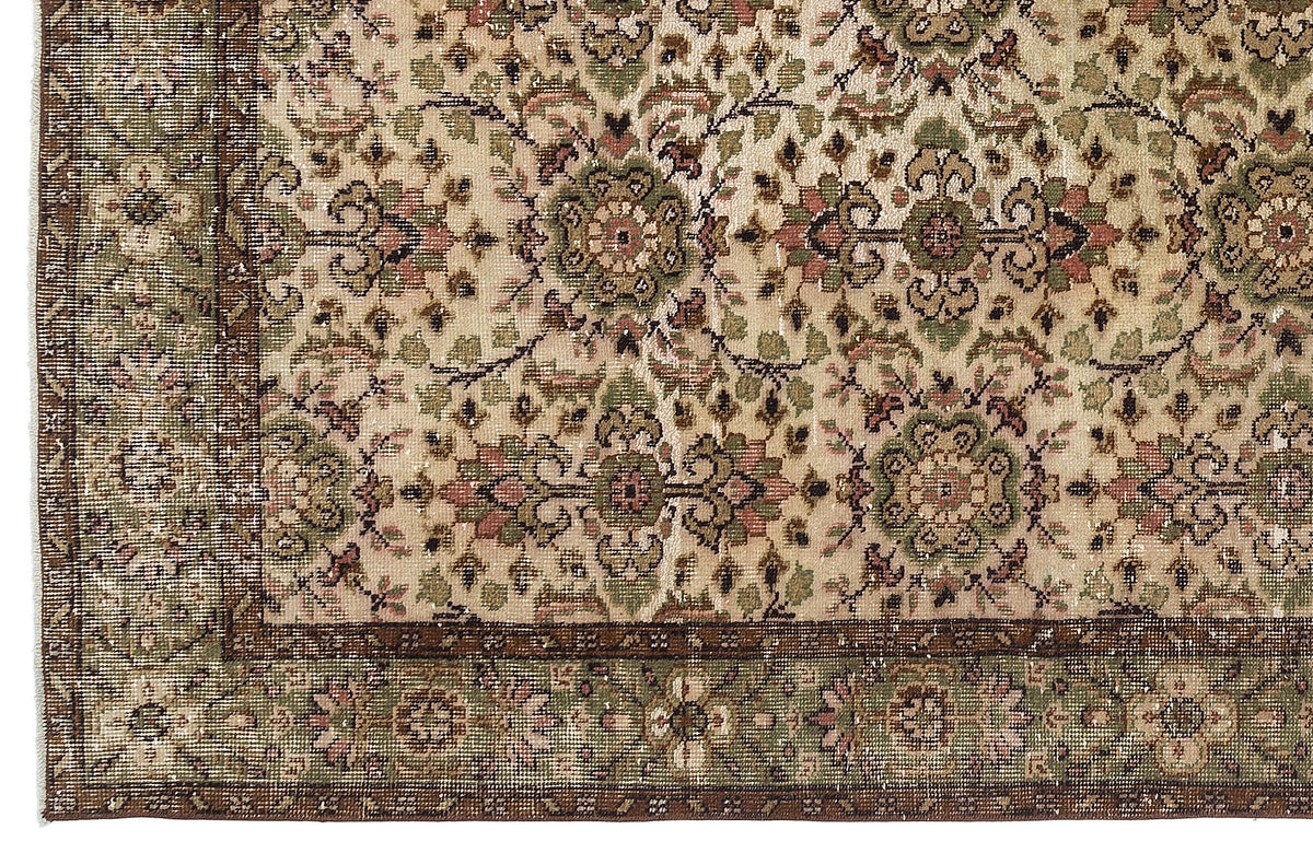 Naturel Over Dyed Vintage Rug 5'9'' x 9'9'' ft 174 x 296 cm